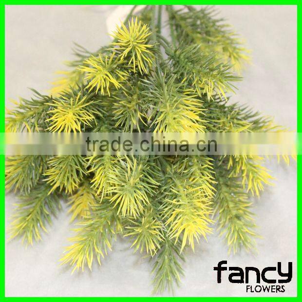 7 heads small plastic pine tree for home&outdoor decoration