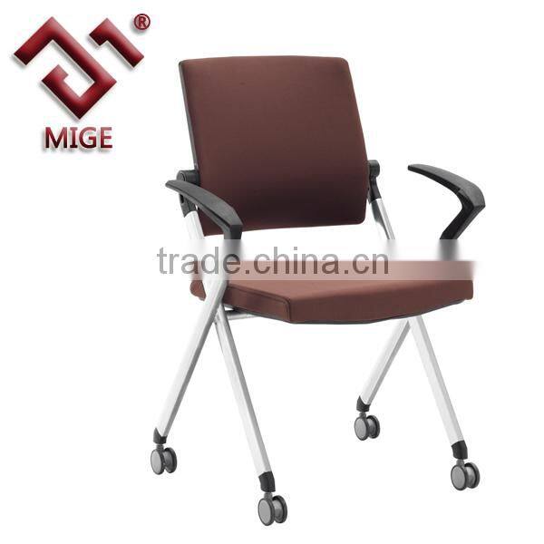 Green flex fabric folding chairs with wheels