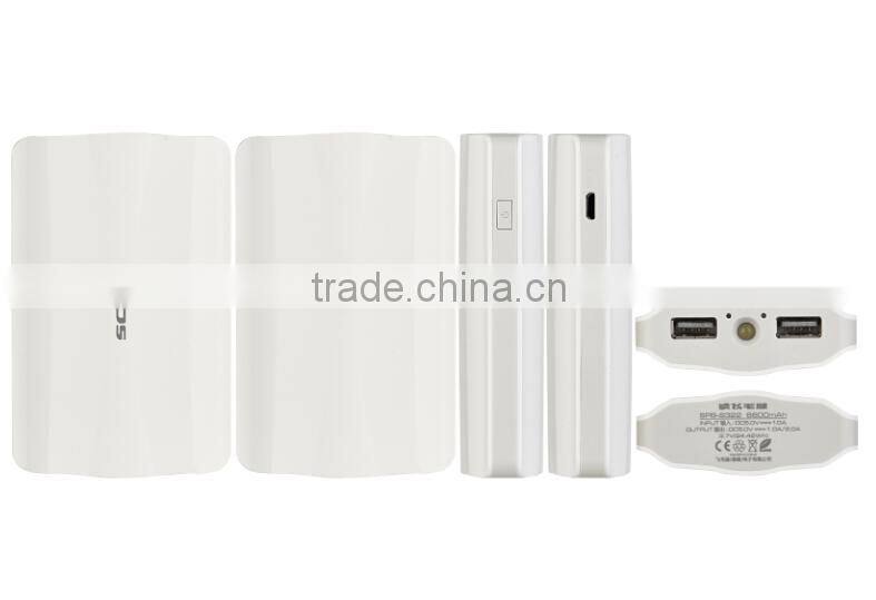 SCUD portable charger power bank 6600 mAh with Lithium polymer cell