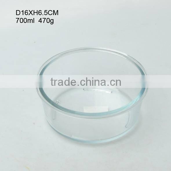 hotsale food grade 400ml round glass airtight preserving box/storage bowl
