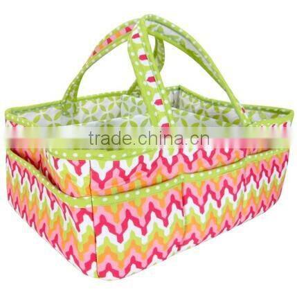 2015 Portable Storage Chevron Pattern Cotton Diaper Bag Organizer