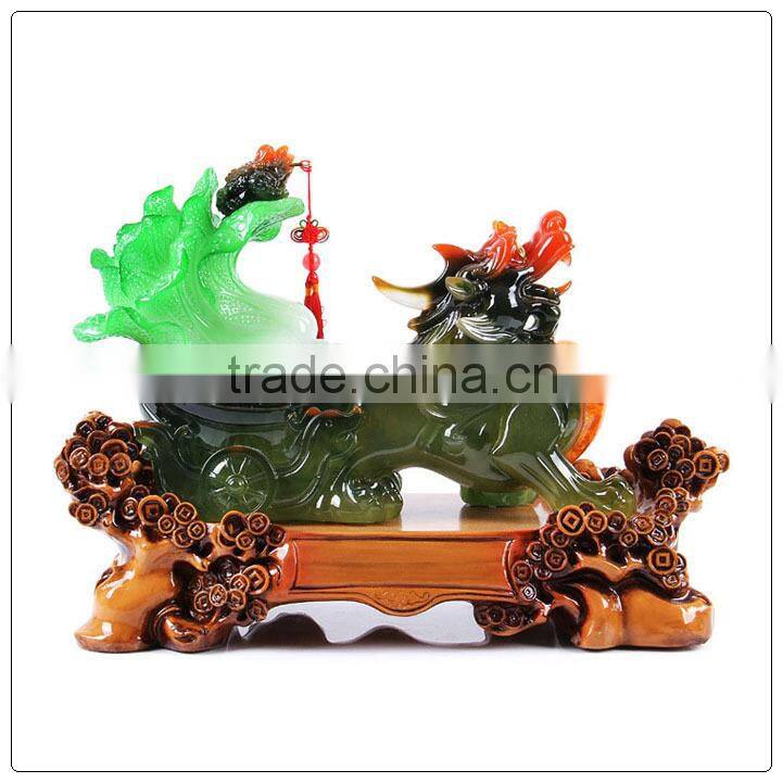 Jade color Resin Pi Sou , fengshui pixiu statue hot sales
