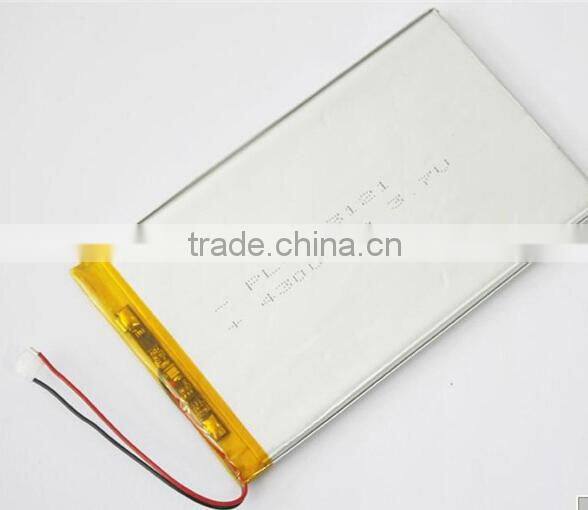 Shenzhen manufacturer lithium polymer battery 3.7v with 4000mah customized capacity for power device