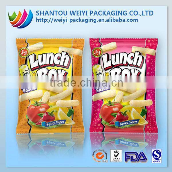 snack food packaging plastic bag for potato chips