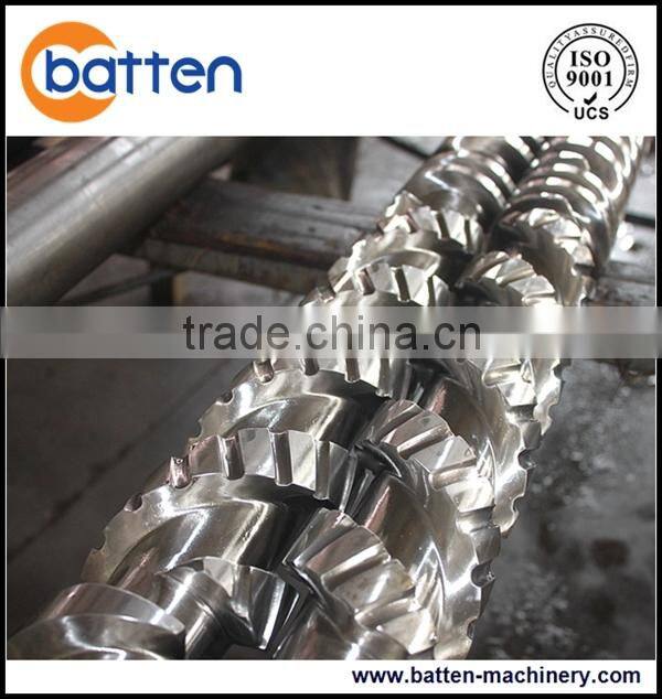 PVC pipe parallel twin screw and barrel plastic extruder machine