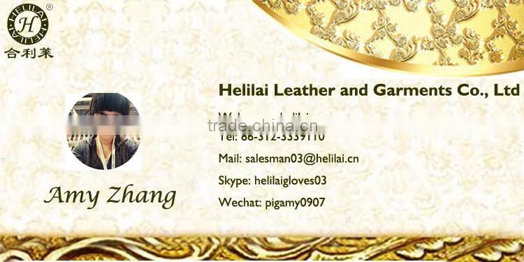Factory Customized Fashion Ladies Black Leather Gloves in Winter