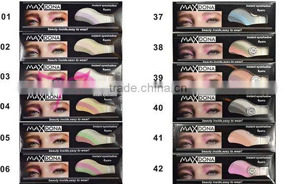 Eye temporary tattoo sticker made with eye shadow