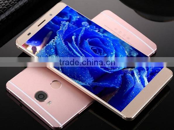 144-Fashion 5.5Inch Luxury Metal Shell 6.8mm Thin Fingerprint Smartphone 4GB+32gb 16MP+8MP 2.0Ghz Dual Sim 4G Smartphone