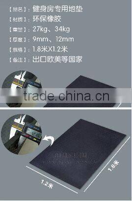 6mm 9mm 12mm Black rubber mat , rubber sheet roll manufacturer