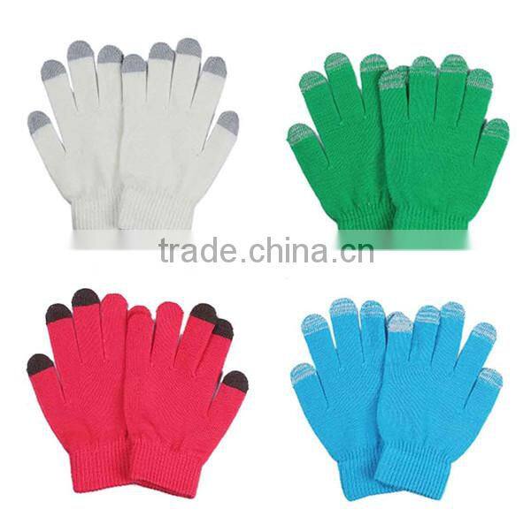 2014 promotional free sample warm touch screen glove