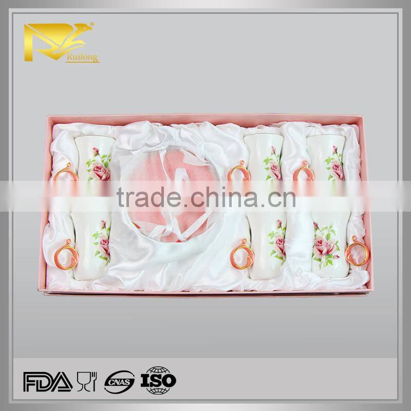 2015 New Chinese ceramic antique coffee cups and saucers set