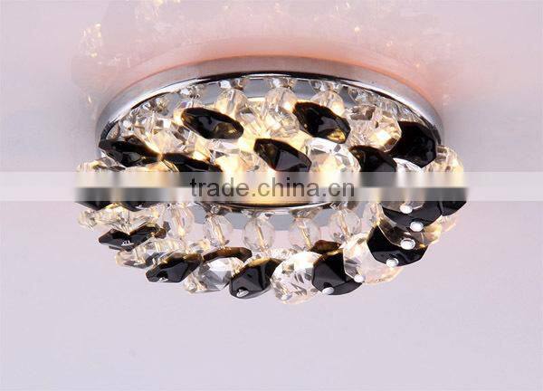 modern MR16 gu5.3 gu10 AB multi color crystal beads chrome iron base led spot light for indoor ceiling decoration