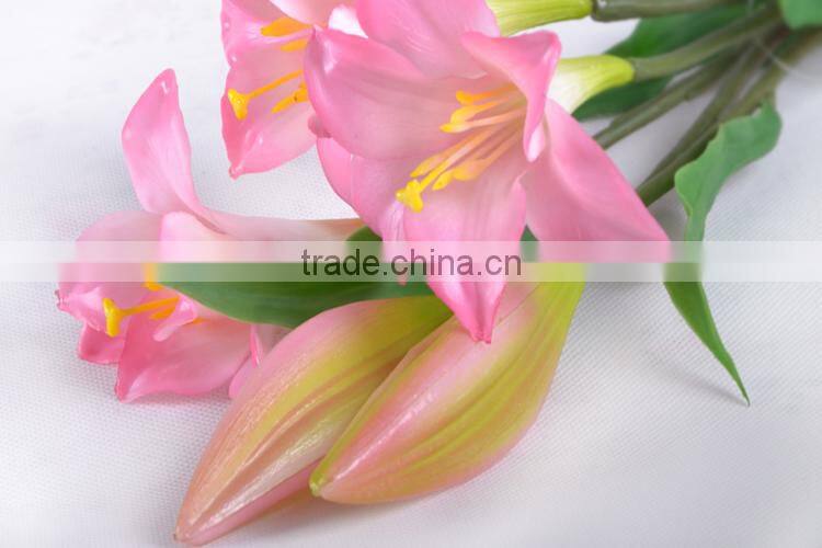 PU artificial flower single stem lily flower