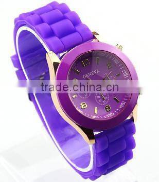 Silicone Slap Strap Wrist Watch With Silicone Watchstrap