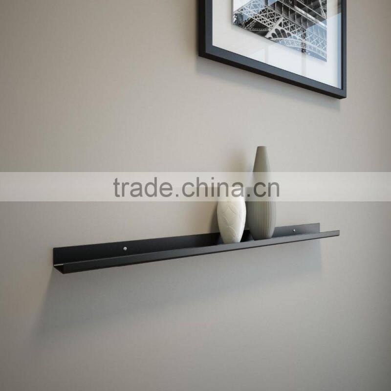 18" black powder coated steel wall racks, wall cubes, floating wall shelf