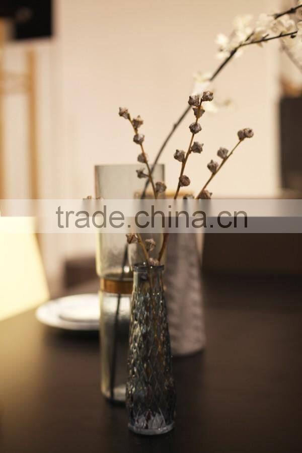 flowersea promotional product colorful glass vase for home decoration