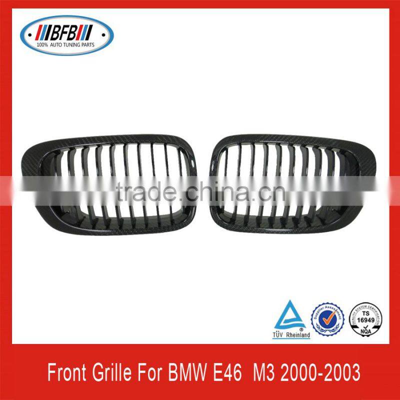 Wholesale price Carbon fiber Auto Front Grille for E46 M3 front grill 2000-2003