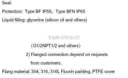 High quality diaphragm type pressure gauge