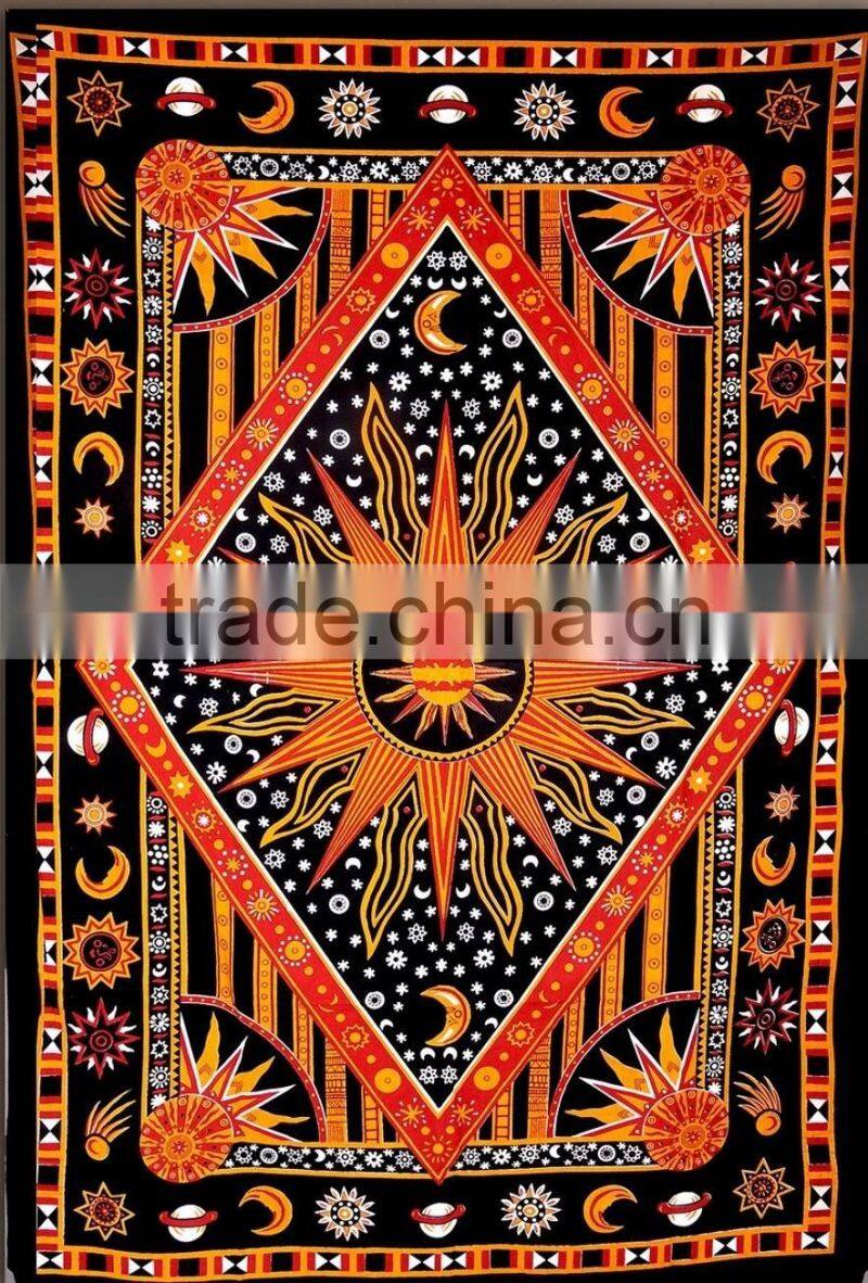 Wholesale Indian Tapestry Star Mandala Tapestry Wall Hanging Home Decor Tapestry Cotton Tapestry Beach Throw Bohemian