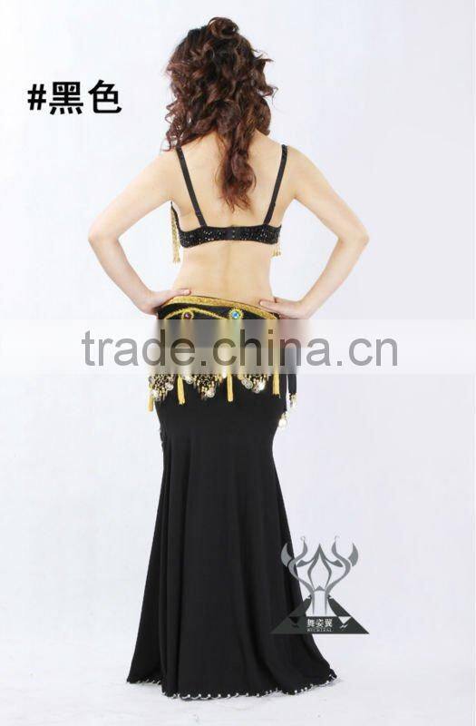 2012 new hot fashion professional belly dance accessories,sexy sequin tassels blue belly dance bra tops (202#)