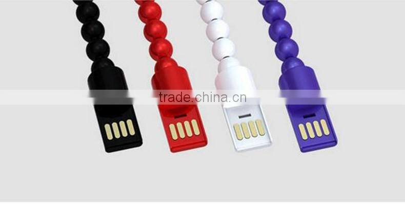 Latest Mobile Phone Accessories with 2015 Cool Pearl Bracelet Usb Cables