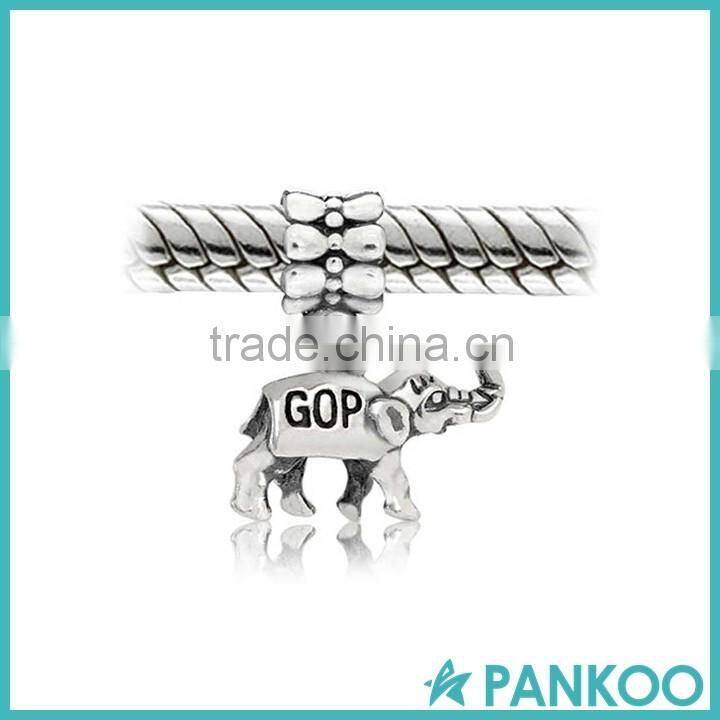 S925 Bling Jewelry Sterling Silver Elephant Pendant Fashion Style