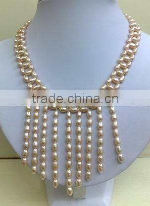 2014 New design colorful pearl bead necklace