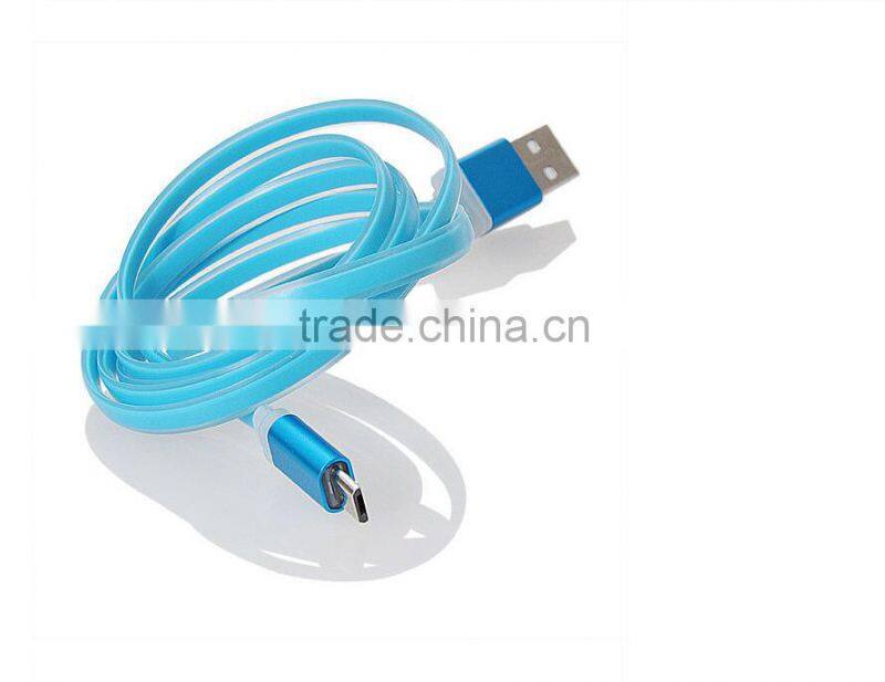 New Design Colorful TPE Round Noodles High Speed Micro Usb Cable Pigtail(OEM ODM)