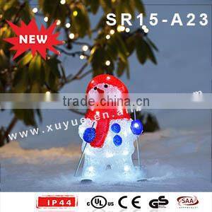 Acrylic outdoor lighted LED snowman light