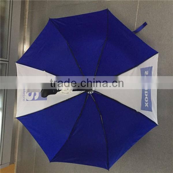 auto umbrella 3 fold two tone umbrella with finger handle