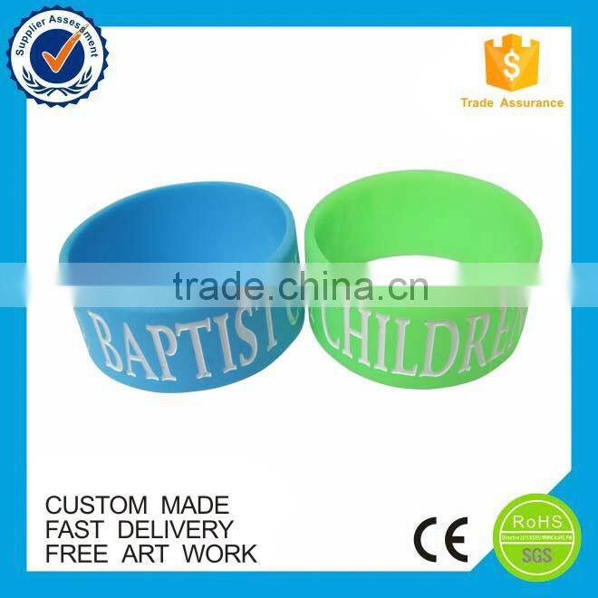 Fashion new novelty two color thick silicone bracelets
