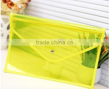 2016 new and fashin black color PVC envelope bag for girls with handle for girls