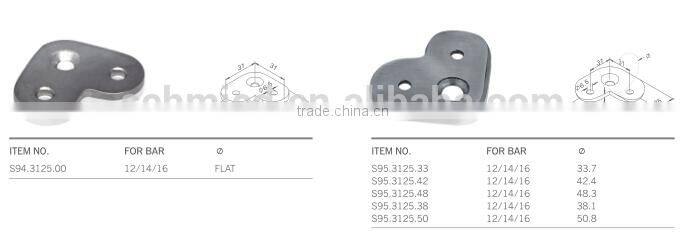 stainless steel handrails for outdoor steps saddle support,saddle