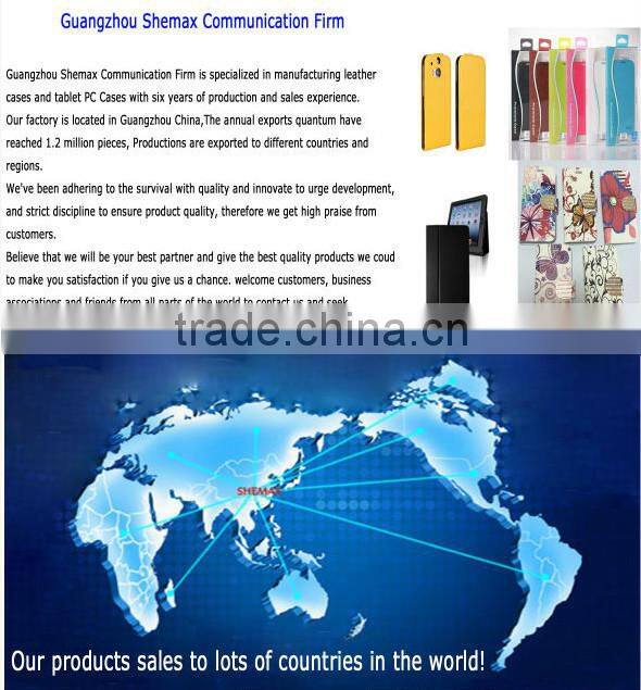 High quality PU window flip case for huawei p8 max with kickstand function