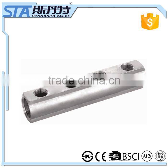ART.5020 Brass forging floor heating manifold impoter in China and thread material and high pressure and CE cetificate for water