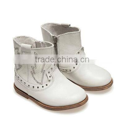 White Leather Baby Cowboy Boot
