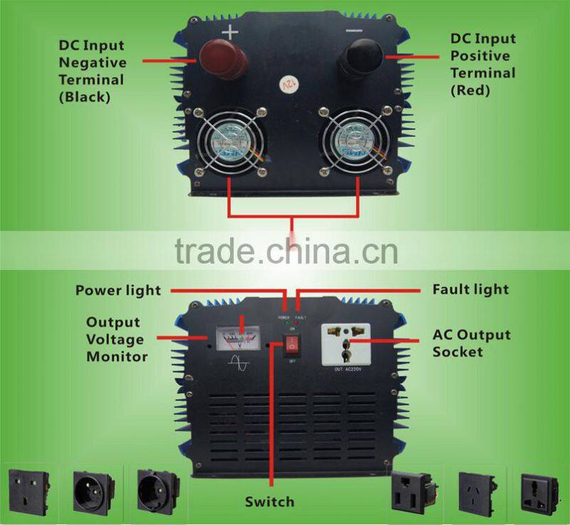 3kw pure sine wave power inverter with 40A 48V solar charger controller supplying 300w to 10kw 12v dc wind generator