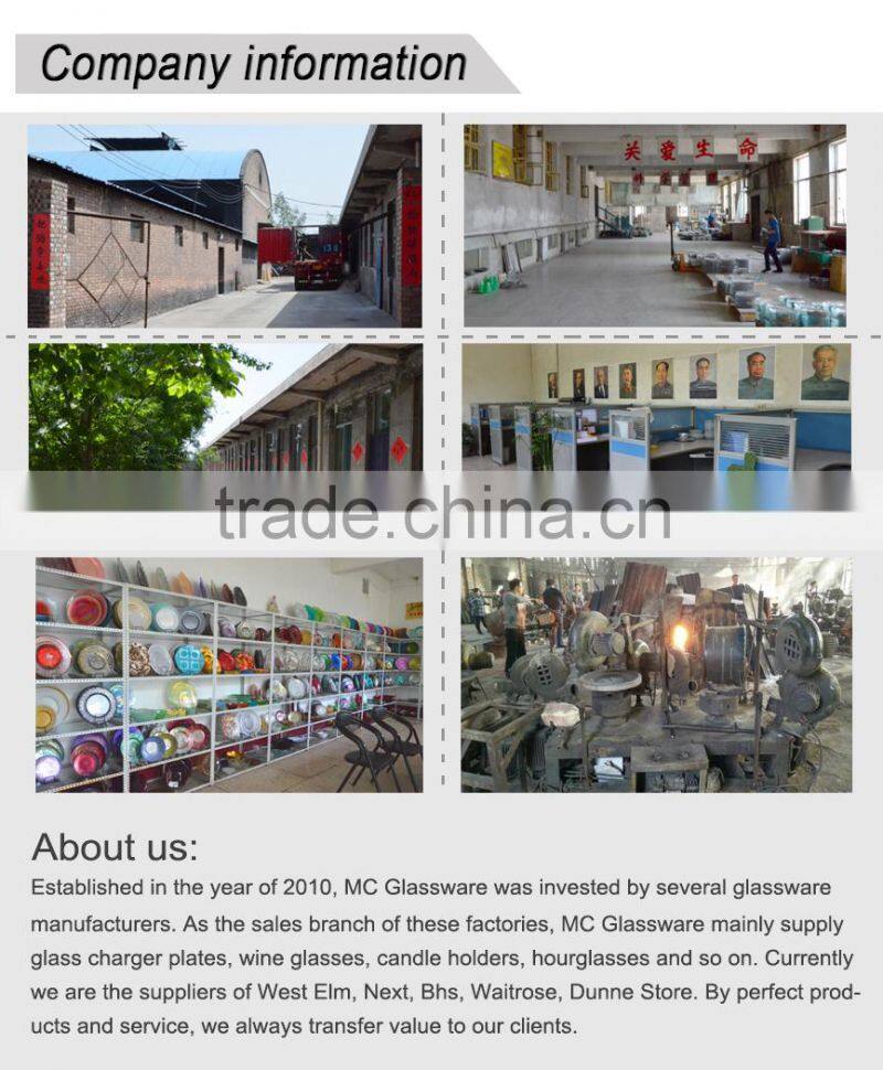 Hot New Wedding Purplish Blue Peacock Design Glass Charger Plate Wholesale