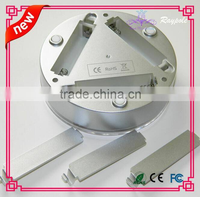 Multi-color led bottle light base 4 inch led coaster with RGB remote control