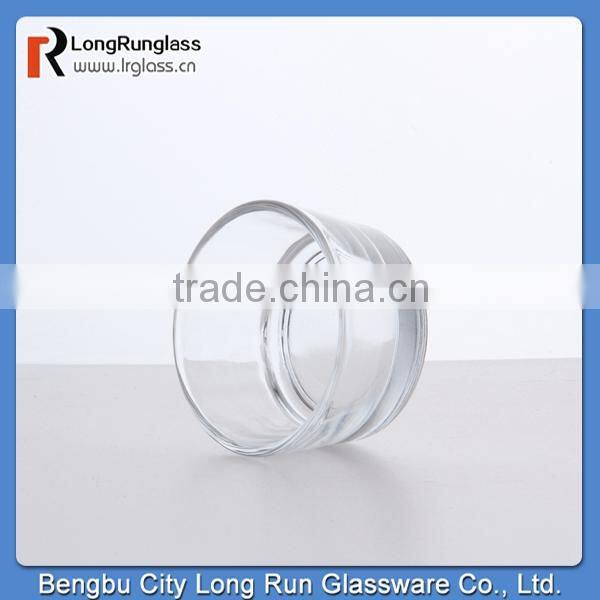 LongRun 2015 simple design high white Glass Candle Holders For wedding centrepiece wholesale