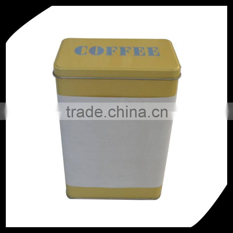 Packaging solution coffee tin can packing box rectangular coffee bean metal tins