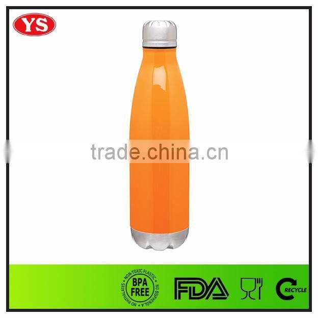 Eco-friendly 500 ml Orange stainless steel Starbucks travel bottle with cap