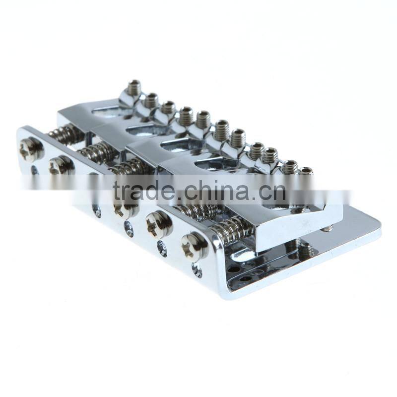 Guitar Parts 65mm Chrome 6 Strings Saddle Hardtail Bridge Top Load