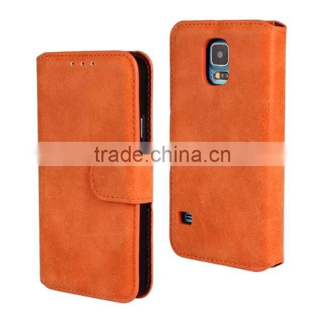 Magnet Leather Flip Case For Samsung Galaxy S5 I9600 , For Samsung S5 Case Leather