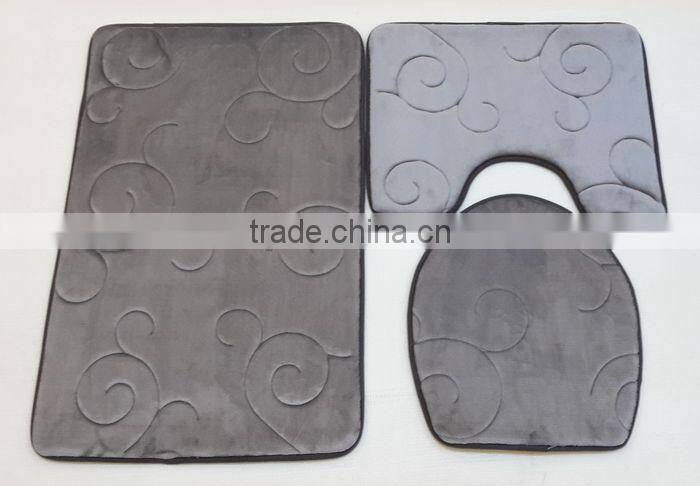 lz-302.1 2014 100% polyester latest new anti-slip memory form bath mat