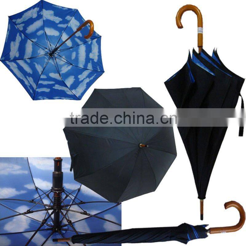 cheaper promotional umbrella with blue sky design