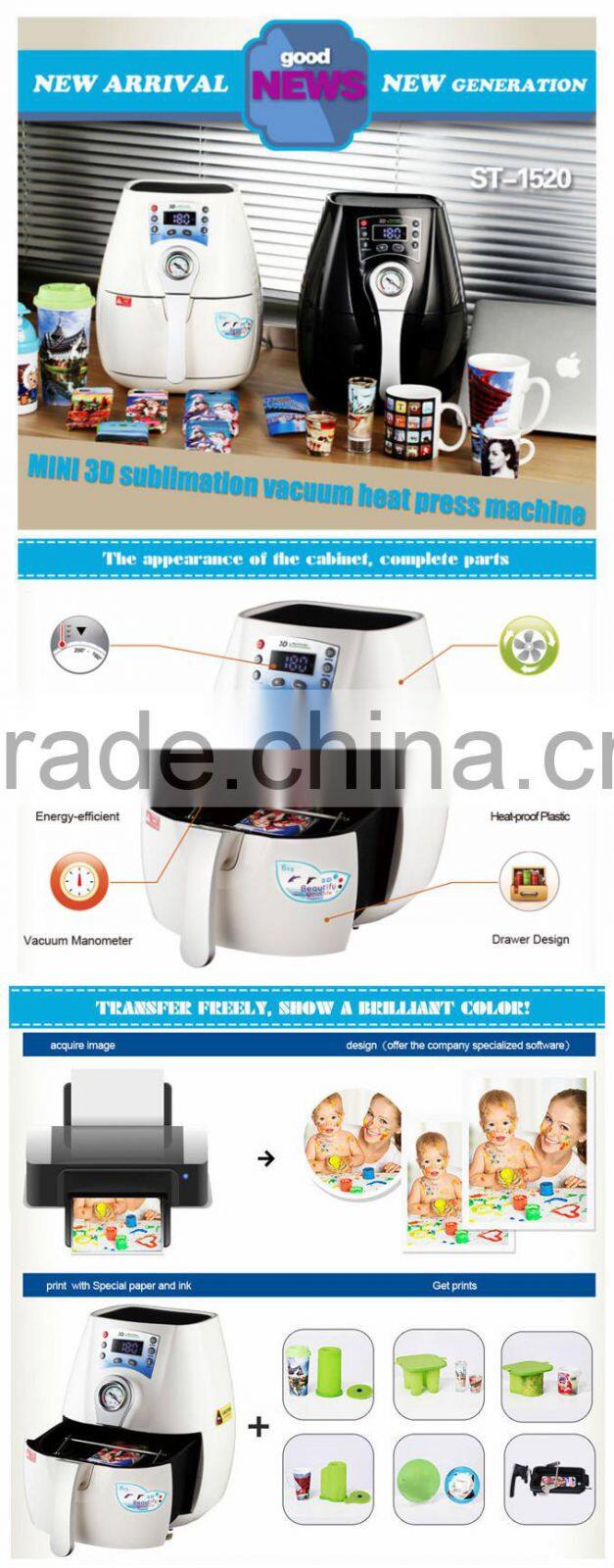 High quality MINI 3D Sublimation Vacuum Machine for Cell Phone cover/Mugs Heat Press Machine