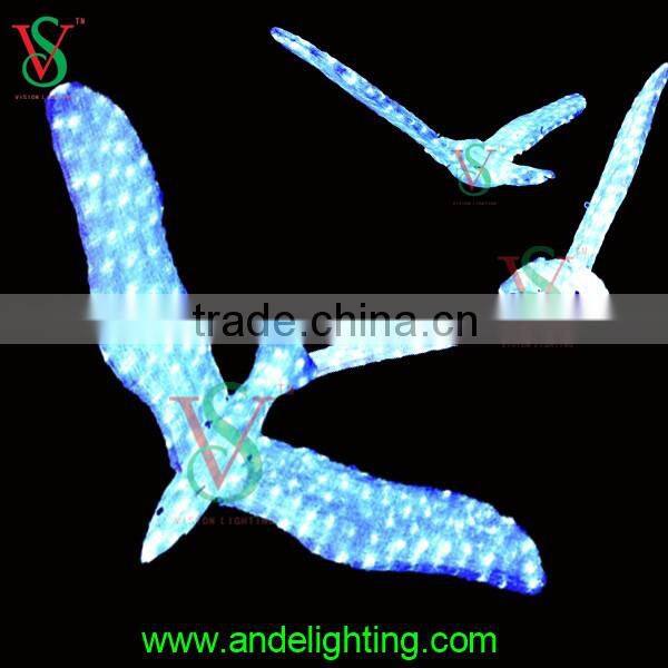 New design acrylic sea mew gull outdoor holiday decoration led light