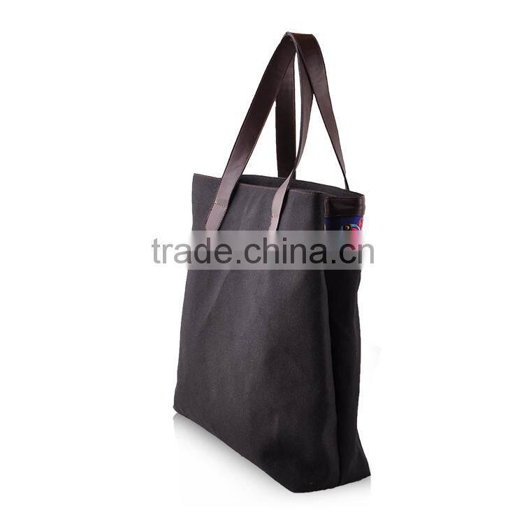 Beautiful ladies handbag China manufacturers wholesale canvas ladies' handbag at low price