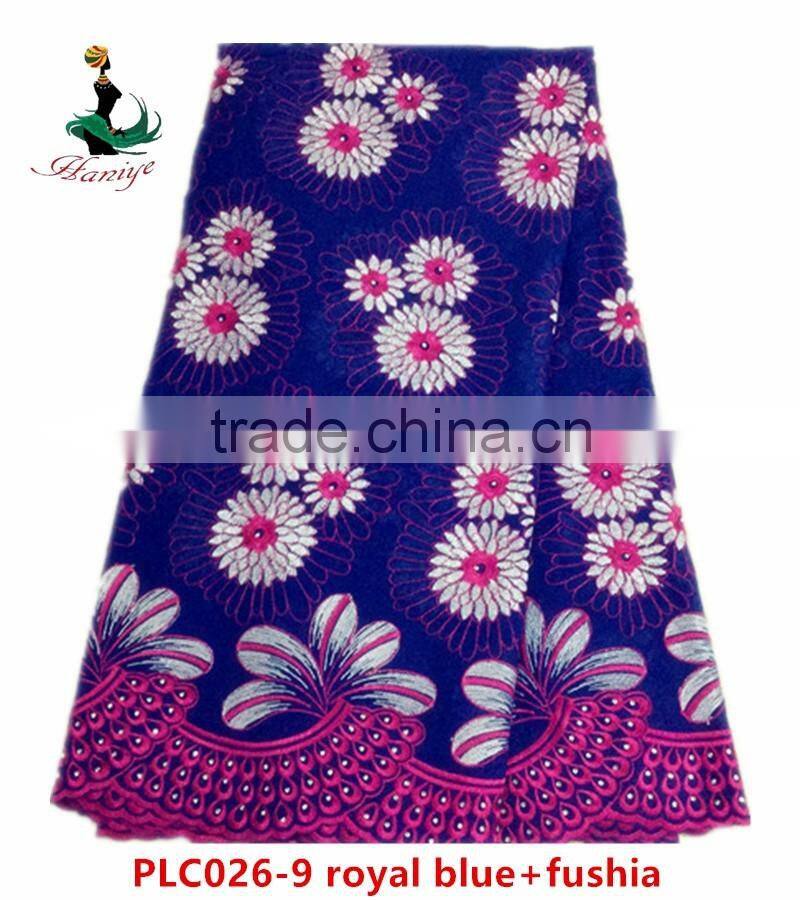 Haniye 2016/top quality hot selling cheap price for man dress swiss voile lace polish cotton laces /PLC026